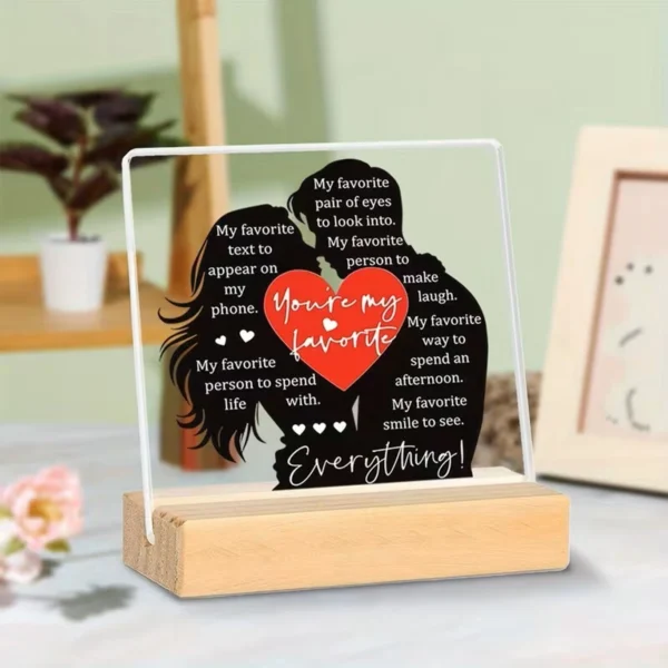 BS AMOR Husband, Wife Table Decor, Wedding & Valentine's Present 5x4 inch Decorative Showpiece